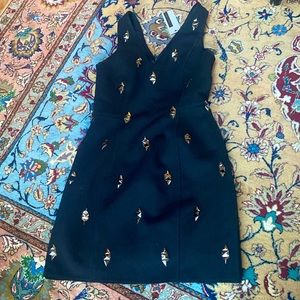 NWT Tracy Reese mini black dress. Size 8.